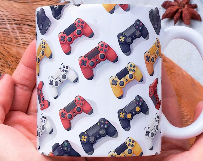 Personalized Gaming Controller Coffee Mug: Gamer Gift