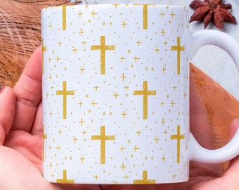 Personalized Cross Coffee Mug: Christian Faith Gift
