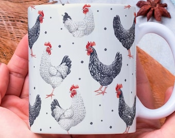 Taza de pollo personalizada: taza de café de cocina de granja