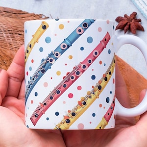 Personalized Flute Mug, Flute Lover Mug, Flute Coffee Mug, Cute Flute Mug, Musician Mug, Flute Player Gift, Music Teacher Gift, Music Mug