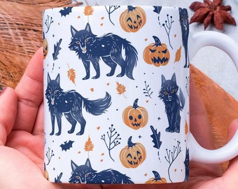 Personalisierte Werwolf-Kaffeetasse: Halloween-Horror-Geschenk
