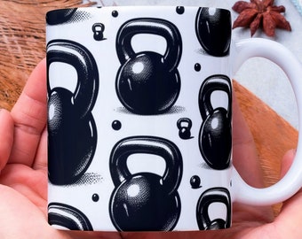 Personalized Kettlebell Mug: Fitness Gift for Gym Lovers