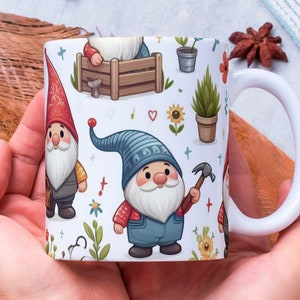 Tazza da caffè personalizzata con gnomo da giardino - Regalo originale per gli amanti delle piante