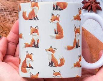 Personalized Fox Coffee Mug: Woodland Animal Lover Gift