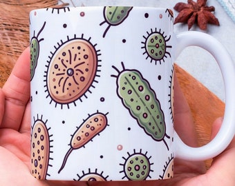 Personalized Microbes Science Mug, Teacher Gift