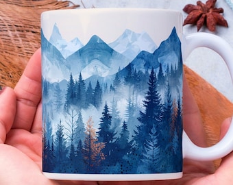 Personalized Forest Coffee Mug: Nature Lover Gift