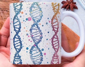 Personalized DNA Mug, Science Gift