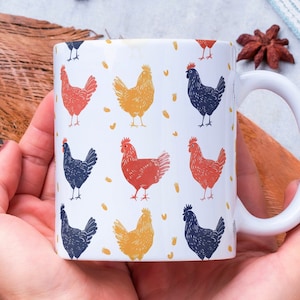 Personalized Chicken Mug: Farmhouse Kitchen Decor