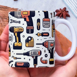 Gepersonaliseerde mok elektrisch gereedschap, cadeau minnaar elektrisch gereedschap, koffiemok elektrisch gereedschap, Vaderdagcadeau, cadeau elektricien, cadeau voor vader, elektrisch gereedschap