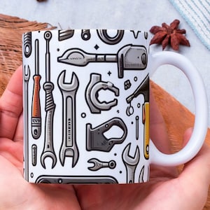 Personalized Mechanic Tool Mug, Mechanic Lover Gift, Mechanic Coffee Mug, Father’s Day Gift, Gift for Dad, Auto Mechanic Mug, Gift for Him