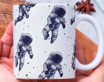 Personalized Astronaut Coffee Mug: Space Lover Gift