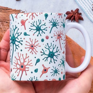 Taza de neurona personalizada, taza para amantes de las neuronas, taza de café de ciencias, regalo para profesores de ciencias, regalo para neurólogos, taza de doctor, taza de nerd, taza médica