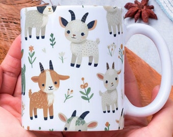 Personalized Goat Mug, Goat Lover Mug, Goat Coffee Mug, Cute Goat Mug, Goat Mom Gift, Farm Animal Lover Mug, Birthday Gift, Christmas Gift