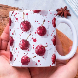 Personalized Cherry Mug: Fruit Lover Gift