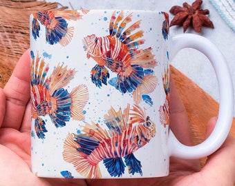 Personalized Lionfish Mug: Fish Lover Gift
