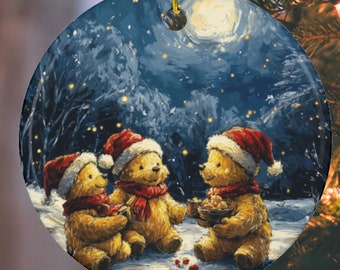 Teddy Bear Christmas Ornament, Festive Holiday Keepsake