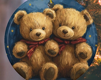 Christmas Teddy Bear Ornament: Keepsake Holiday Decor
