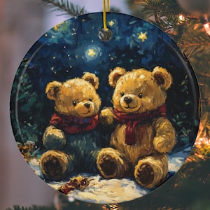 Christmas Teddy Bear Ornament, Teddy Bear Lover Gift, Christmas Decoration, Christmas Gift, Christmas Décor, Xmas Gift, Keepsake Gift, Xmas