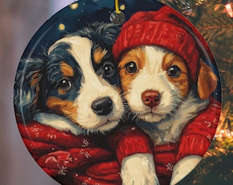 Dog Lover Christmas Ornament, Puppy Keepsake Gift