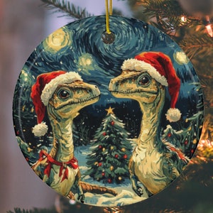 Christmas Dinosaur Ornament: Holiday Tree Decor