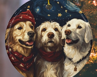 Dog Lover Christmas Ornament, Festive Canine Gift