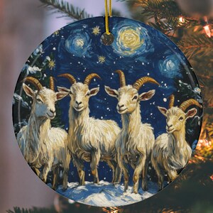 Weihnachtsziege Ornament, Ziege-Liebhaber-Geschenk, Weihnachtsdekoration, Weihnachtsgeschenk, Geschenk für sie, Weihnachtsdekor, Weihnachtsgeschenk, Andenken