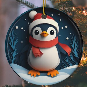Christmas Penguin Ornaments, Christmas Lover Gift, Christmas Decoration, Christmas Gift, Gift for Her, Holiday Ornament, Christmas 2024