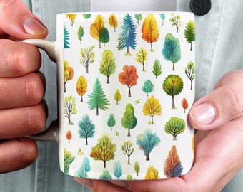 Gepersonaliseerde mok natuurboom: koffiekopje bos