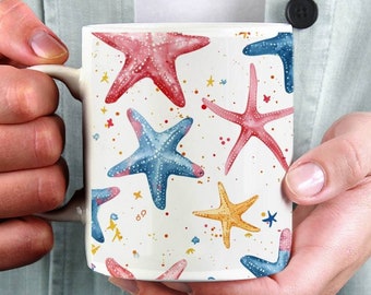 Mug étoile de mer personnalisée : cadeau pour les amoureux de l'océan