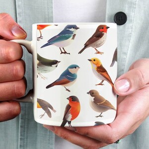 Personalized Bird Coffee Mug: Birdwatcher Gift