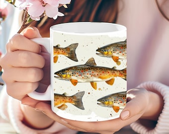 Personalized Trout Coffee Mug: Fish Lover Gift