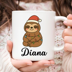 Faultier Becher, Faultier Tasse, süßer Becher, Geschenk für sie, Faultier Kaffeebecher, Faultier Liebhaber Geschenk, süßes Faultier Geschenk, Tierbecher, Weihnachtsgeschenk