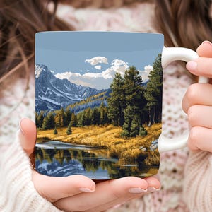 Personalized Colorado Coffee Mug: Mountain Lake Souvenir Gift
