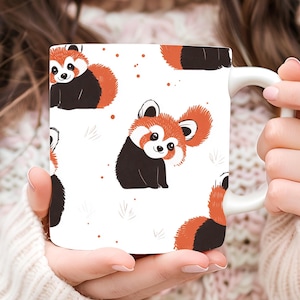Personalized Red Panda Mug, Red Panda Lover Mug, Red Panda Coffee Mug, Cute Red Panda Mug, Animal Mug, Nature Lover Gift, Animal Lover Gift