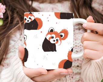 Personalized Red Panda Coffee Mug, Animal Design