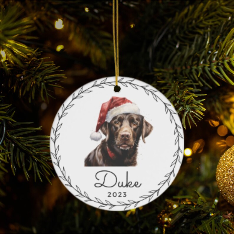 Personalized Dog Ornament Custom Pet Christmas Ornament Dog Etsy