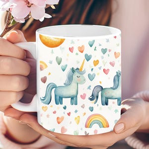 Personalized Unicorn Mug, Rainbow Cup, Cute Unicorn Mug, Gift for Her, Magical Unicorn, Kids Gift, Unicorn Coffee Mug, Unicorn Lover Mug