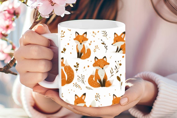Personalized Fox Coffee Mug, Woodland Animal Gift