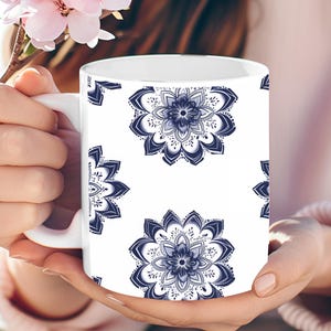 Personalized Mandala Mug, Mandala Lover Mug, Gift for Her, Mandala Coffee Mug, Housewarming Gift, Christmas Gift, Mother’s Day Gift, Mandala
