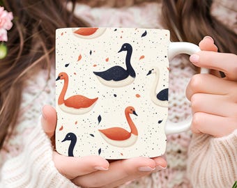 Personalized Swan Coffee Mug: Animal Lover Gift