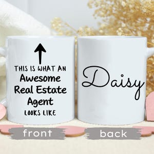 Personalized Real Estate Agent Mug, Realtor Coffee Mug, Gift for Realtor, Gift for Her, Christmas Gift, Best Real Estate Agent Ever