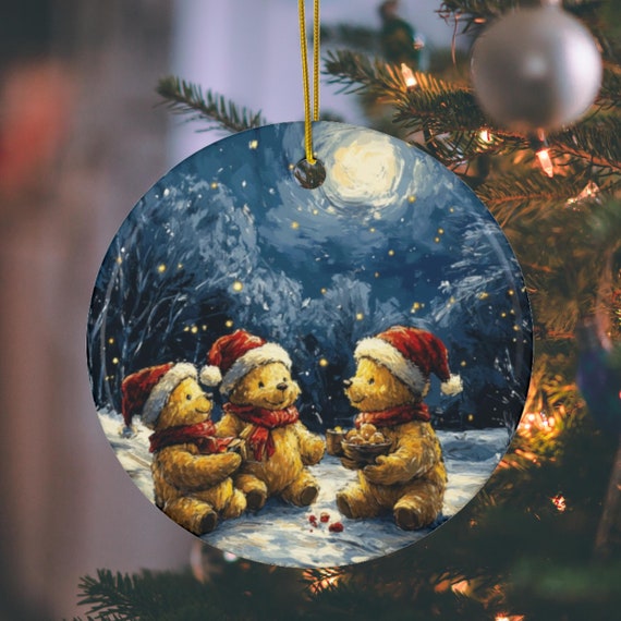 Teddy Bear Christmas Ornament, Festive Holiday Keepsake - Etsy