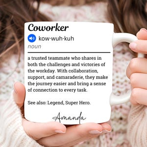 Personalized Coworker Definition Mug: Appreciation Gift