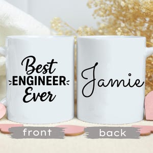 Personalized Engineer Mug, Engineer Coffee Mug, Gift for Engineer, Gift for Her, Christmas Gift, Engineer Gift, Best Engineer Ever, Science