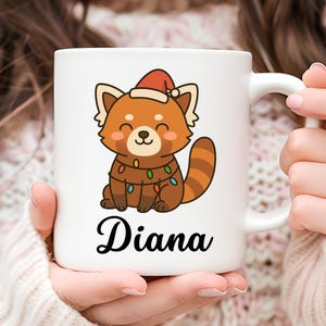 Personalized Red Panda Mug, Christmas Gift, Animal Mug, Cute Red Panda Gift, Red Panda Coffee Mug, Gift for Her, Red Panda Lover Gift