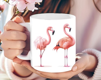Personalized Flamingo Coffee Mug, Flamingo Lover Gift
