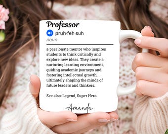 Taza personalizada con la definición de profesor: regalo de agradecimiento