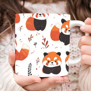 Personalized Red Panda Mug, Red Panda Lover Mug, Red Panda Coffee Mug, Cute Red Panda Mug, Animal Mug, Nature Lover Gift, Animal Lover Gift