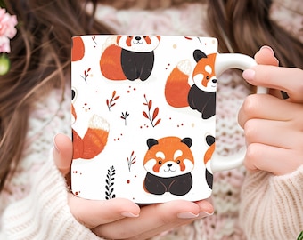 Personalized Red Panda Coffee Mug, Animal Lover Gift