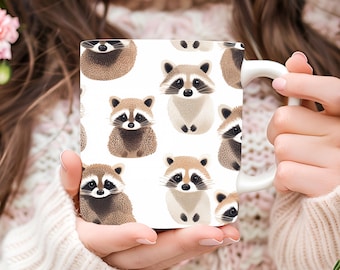 Personalized Raccoon Coffee Mug, Animal Lover Gift
